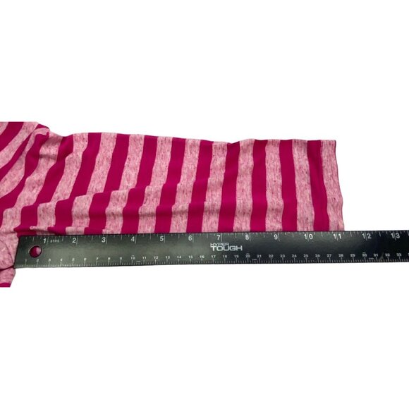 LORI GOLDSTEIN Tunic 3/4 Sleeve Pocket Sz S Pink Stripped Lagenlook 55-12 - Picture 5 of 9